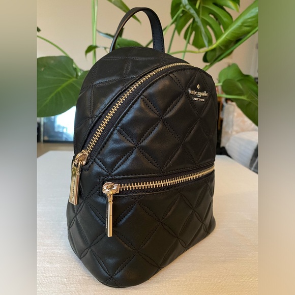 Kate Spade Black Quilted Backpack - Picture 3 of 10